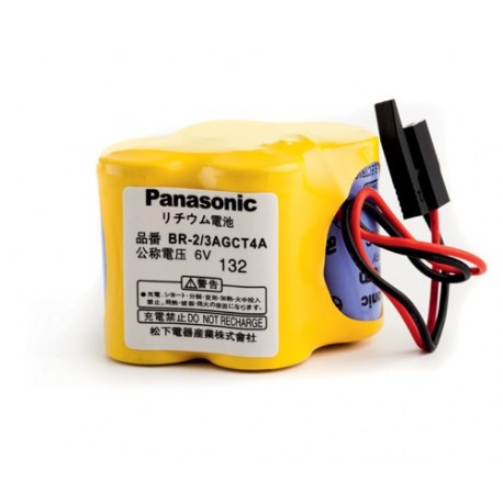 Pack piles PANASONIC BR 2/3 A - Lithium - 6V - 2400mAh + connecteur