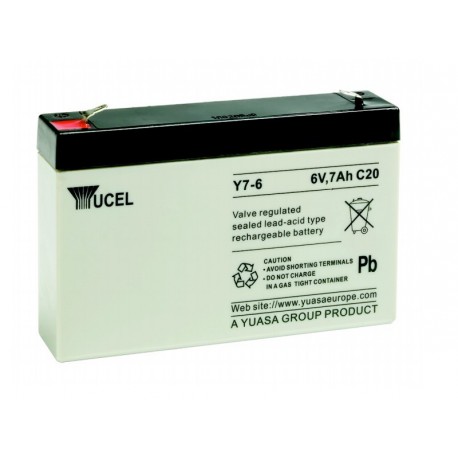 YUASA / YUCEL Batterie plomb - AGM - Y7-6 - 6V, 7Ah