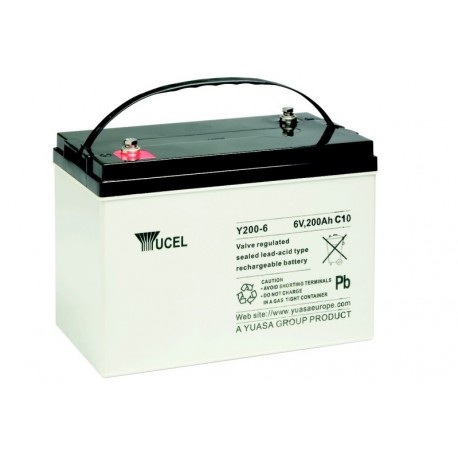 YUASA / YUCEL Batterie plomb - AGM - Y200-6 - 6V, 200Ah