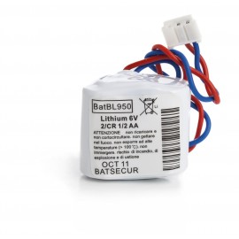 Pile Alarme Compatible LABEL CESAR BL950 - 1/2AA - Lithium - 6.0V - 950mAh + Connecteur