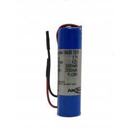 Batterie ANSMANN 1S1P - Li-Ion - 3.7V - 2600 mAh