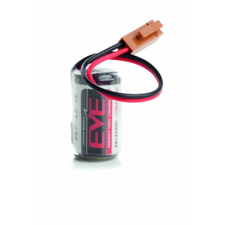 Batterie ER3V Lithium - ER14250 - 1/2AA - 3,6V - 1200mAh + Connecteur