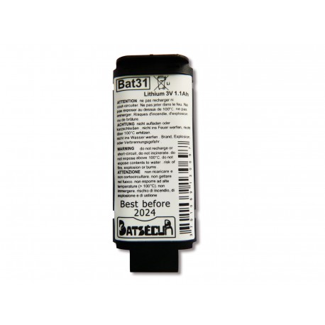 DAITEM Pile Batterie Alarme BATLI31 - 3V - 1Ah 