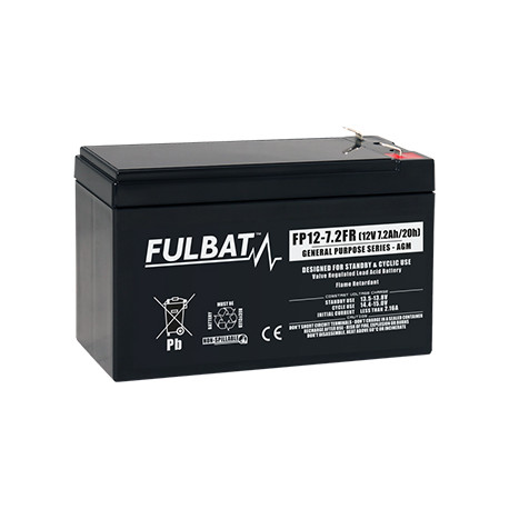 Batterie Plomb Standard FP12-7.2 FR - 12V - 6.7Ah - UL94.FR – FULBAT