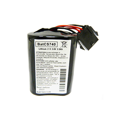 Pile Batterie Alarme VISONIC Sirène MCS 730 / MCS 740 - 2 x 3,6V - 3,5 Ah +  Connecteur