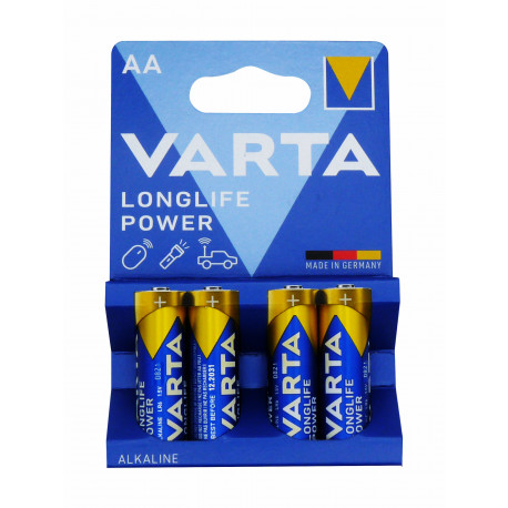 Blister 4 Piles LR6 - AA - VARTA - High Energy/ Longlife - UM3 - Alcaline -  1.5V